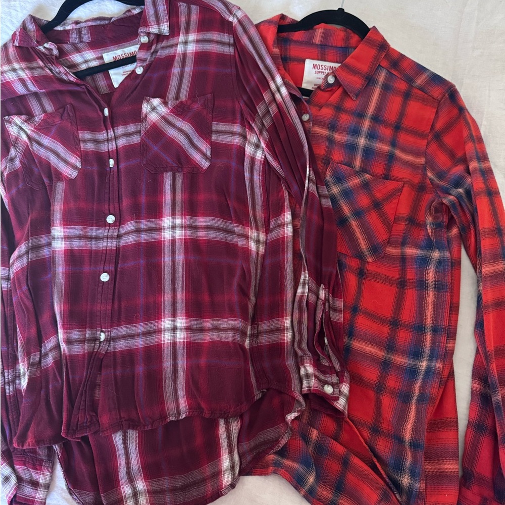 Mossimo Supply Co. Women’s Plaid Button Down Shirts